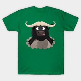 Funny running water buffalo cartoon T-Shirt